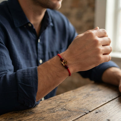 GalaxGrace Natural Mahogany Red String Bracelet Zodiac Year Best Gift 7