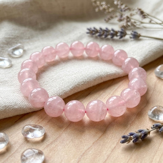 GalaxGrace Natural Pink Crystal Girly Heart Bracelet Best Gift