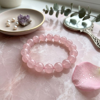 GalaxGrace Natural Pink Crystal Girly Heart Bracelet Best Gift 2