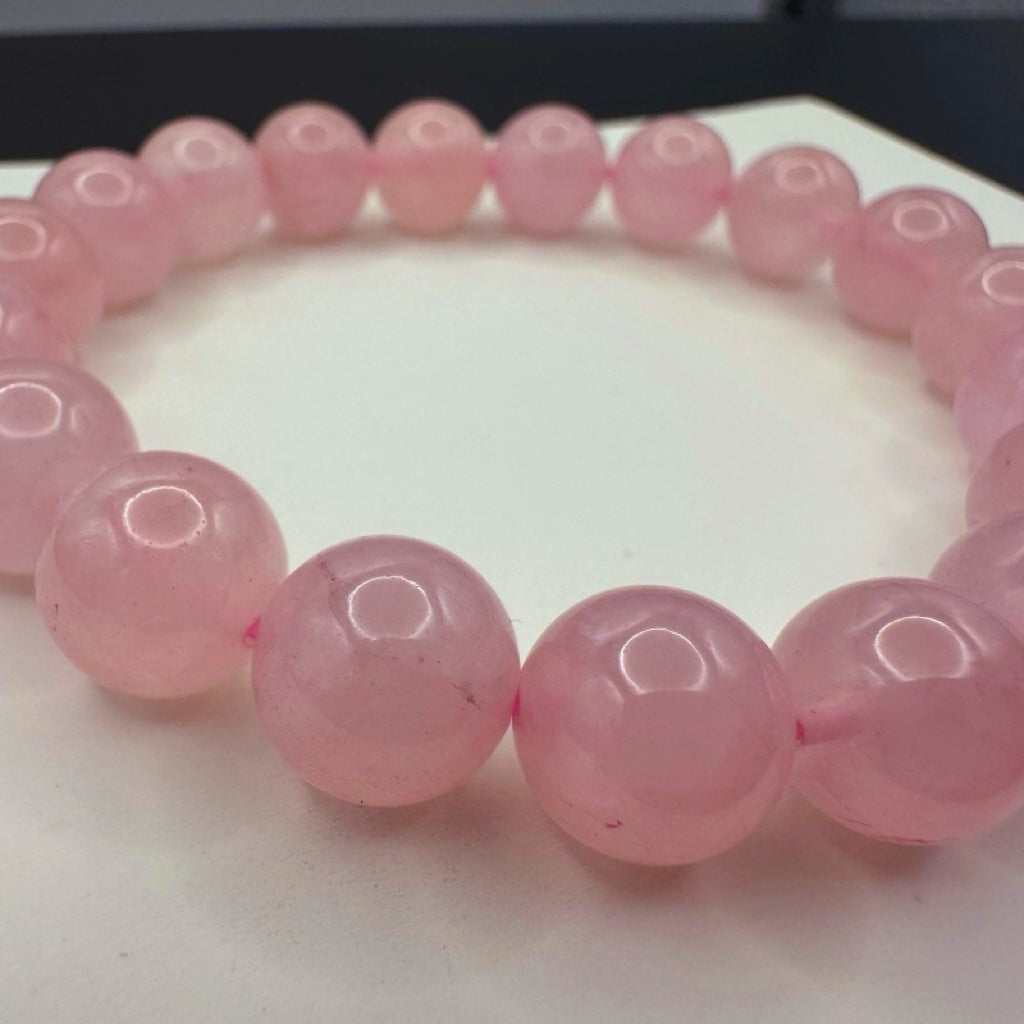GalaxGrace Natural Pink Crystal Girly Heart Bracelet