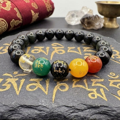 GalaxGrace Obsidian Five-way God Of Wealth Bracelet Zodiac Year Best Gift 1