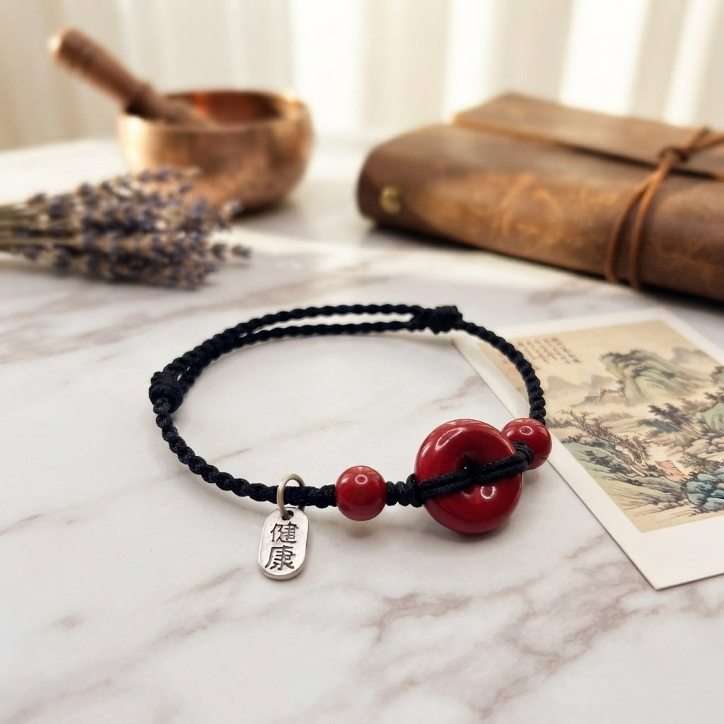 GalaxGrace Peace Buckle Cinnabar Red String Bracelet Zodiac Year Best Gift 1