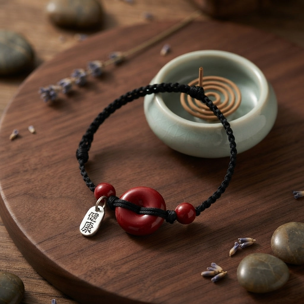 GalaxGrace Peace Buckle Cinnabar Red String Bracelet Zodiac Year Best Gift 2