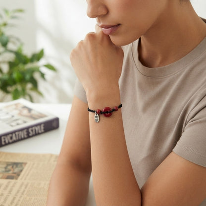 GalaxGrace Peace Buckle Cinnabar Red String Bracelet Zodiac Year Best Gift 4