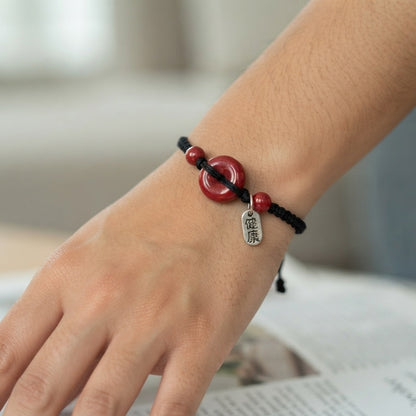 GalaxGrace Peace Buckle Cinnabar Red String Bracelet Zodiac Year Best Gift 6