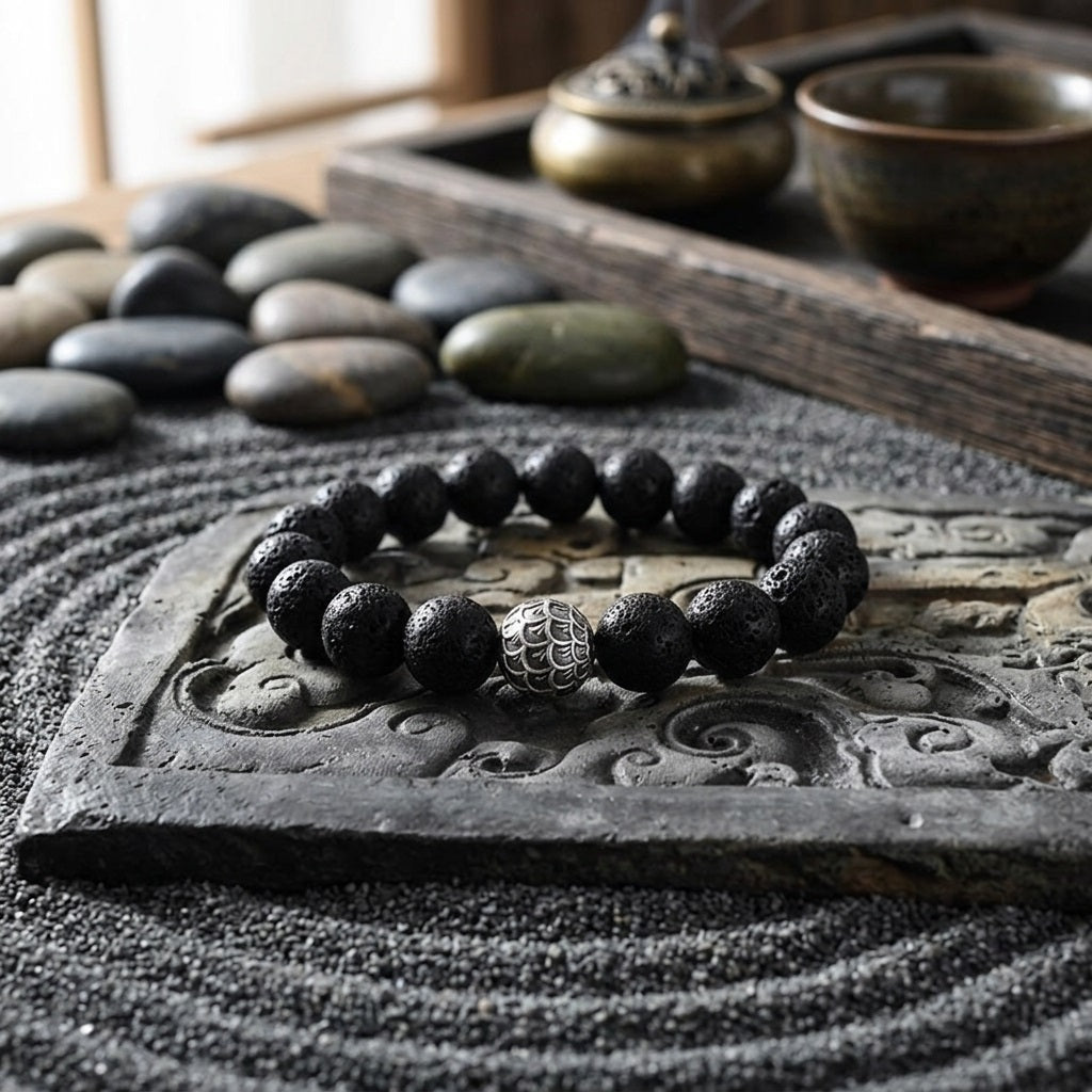 GalaxGrace Retro Natural Volcanic Stone Bracelet Best Gift 1