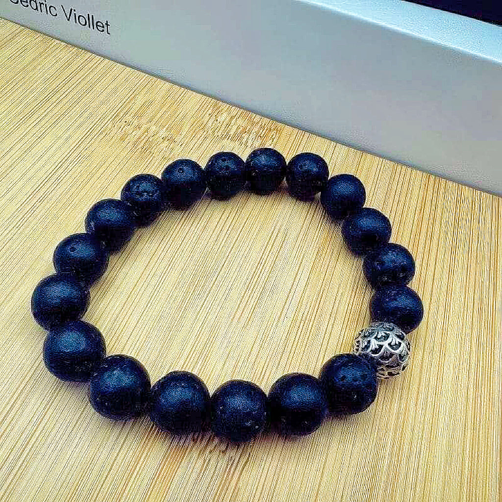 GalaxGrace Retro Natural Volcanic Stone Bracelet