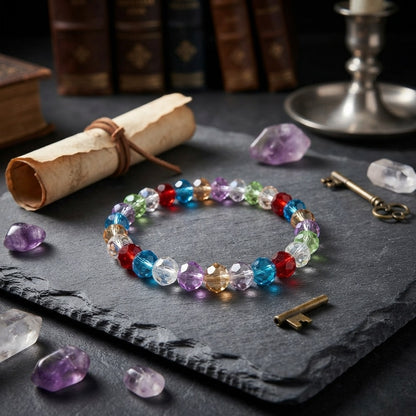 GalaxGrace Simple Stylish Rainbow Beaded Bracelet Best Gift 2