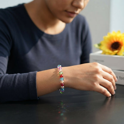 GalaxGrace Simple Stylish Rainbow Beaded Bracelet Best Gift 3