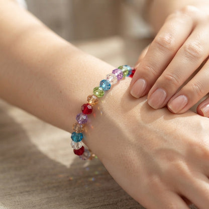GalaxGrace Simple Stylish Rainbow Beaded Bracelet Best Gift 6
