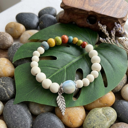 GalaxGrace Simple Versatile Chinese Style Retro Porcelain Bracelet Best Gift