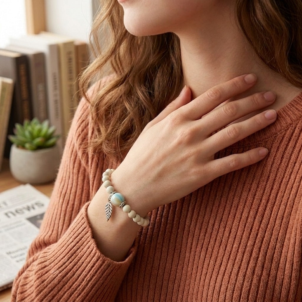 GalaxGrace Simple Versatile Chinese Style Retro Porcelain Bracelet Best Gift 3
