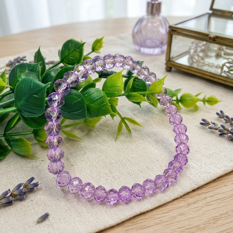 GalaxGrace Simple fashionable purple beads Bracelet Best Gift