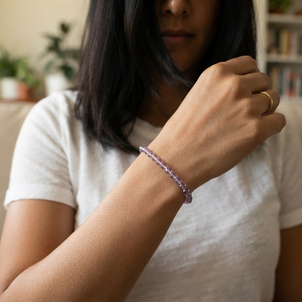 GalaxGrace Simple fashionable purple beads Bracelet Best Gift 4