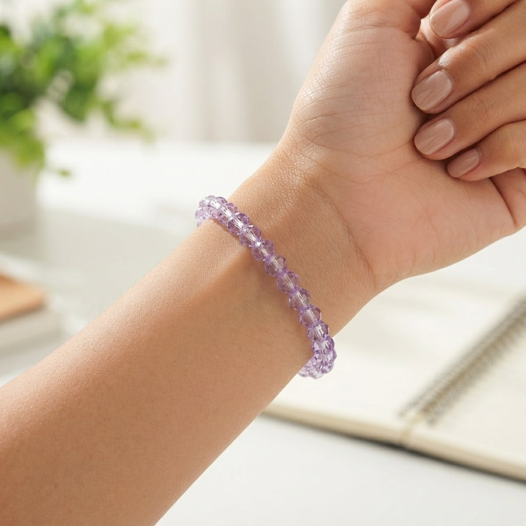GalaxGrace Simple fashionable purple beads Bracelet Best Gift 5