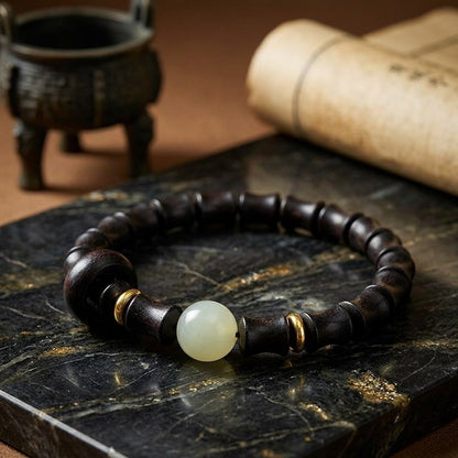 GalaxGrace Steady Rise Bamboo Black Sandalwood Bracelet Best Gift