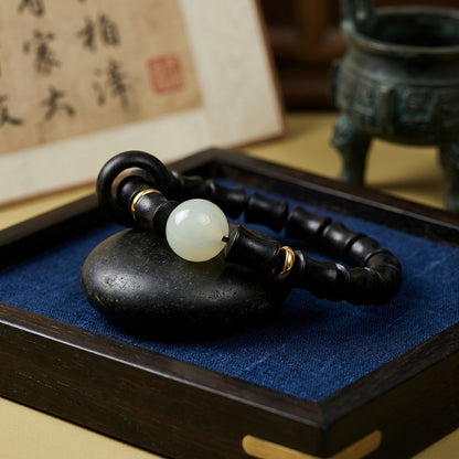 GalaxGrace Steady Rise Bamboo Black Sandalwood Bracelet Best Gift 1