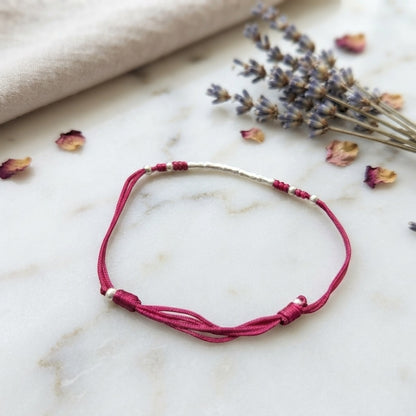 GalaxGrace Sterling Silver Bamboo Red String Bracelet Best Gift 1
