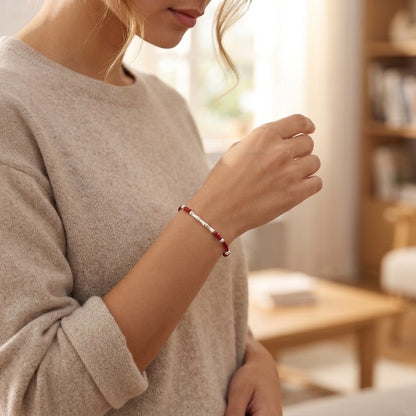 GalaxGrace Sterling Silver Bamboo Red String Bracelet Best Gift 4