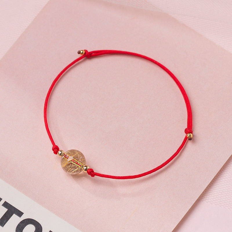 Crystal Bead Simple Lucky Bracelet - GalaxGrace Bestgift