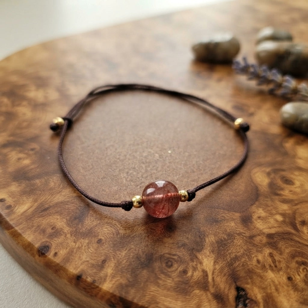 GalaxGrace Strawberry Crystal Black String Best Gift 4
