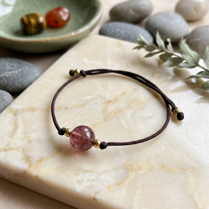 GalaxGrace Strawberry Crystal Black String Best Gift 3