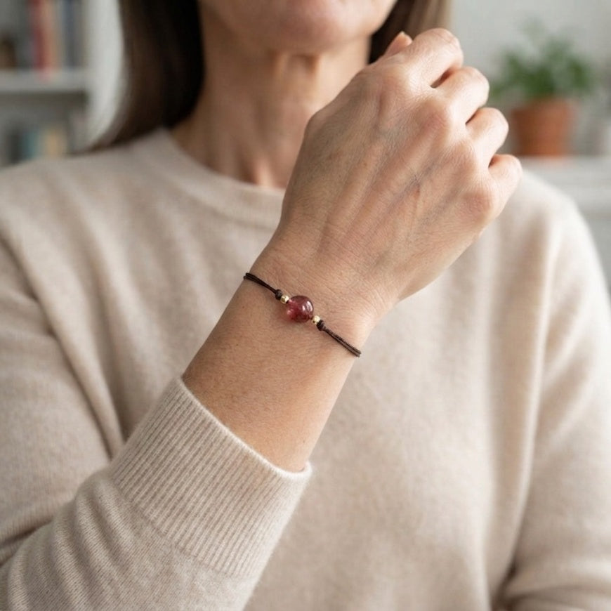 GalaxGrace Strawberry Crystal Black String Best Gift 5