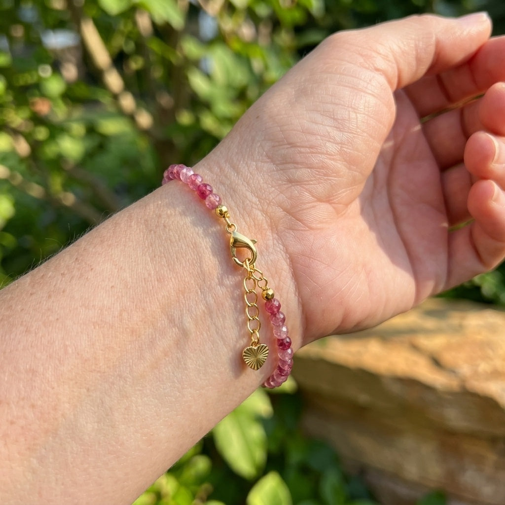 GalaxGrace Strawberry Crystal Bracelet 3mm Extremely Thin Best Gift 5