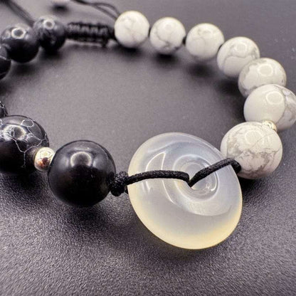 Tai Chi Agate Peace Buckle Bracelet - GalaxGrace Bestgift