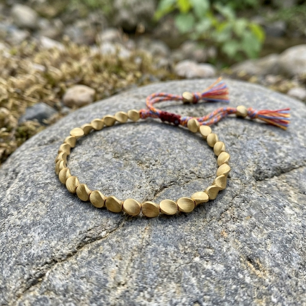 GalaxGrace Tibetan Hand-woven Copper Bead Bracelet Best Gift 1