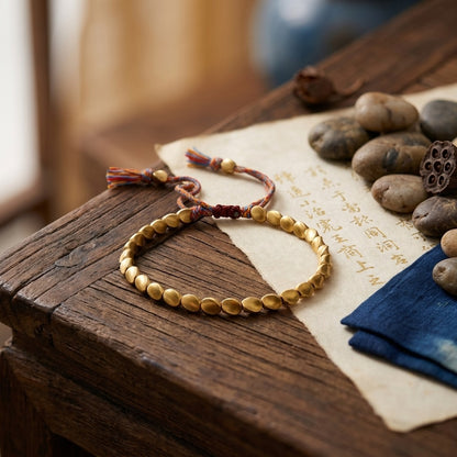GalaxGrace Tibetan Hand-woven Copper Bead Bracelet Best Gift 3