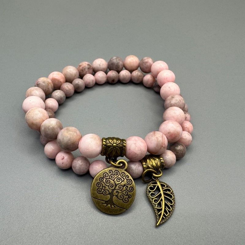 GalaxGrace Tree of Life Leaf Pendant Bracelet Set Best Gift 8