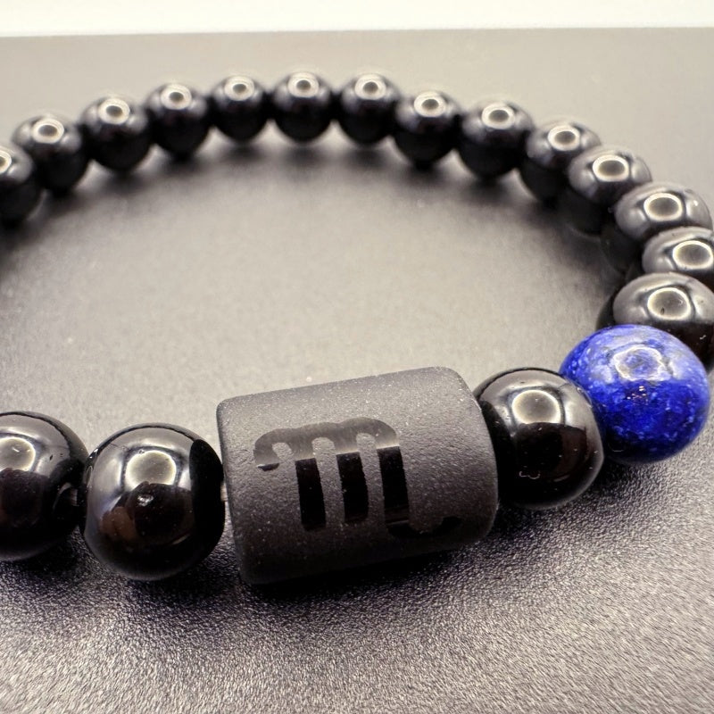 GalaxGrace Twelve Constellations Agate Bead Bracelet