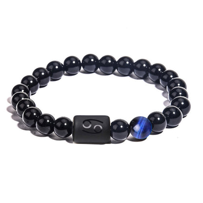 GalaxGrace Twelve Constellations Agate Bead Bracelet