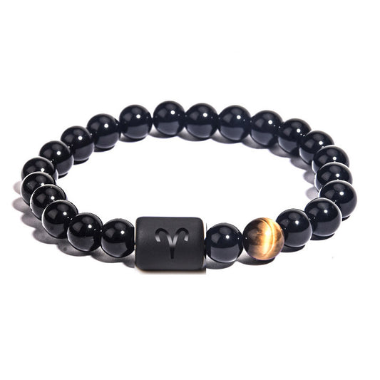 GalaxGrace Twelve Constellations Agate Bead Bracelet_Aries_1