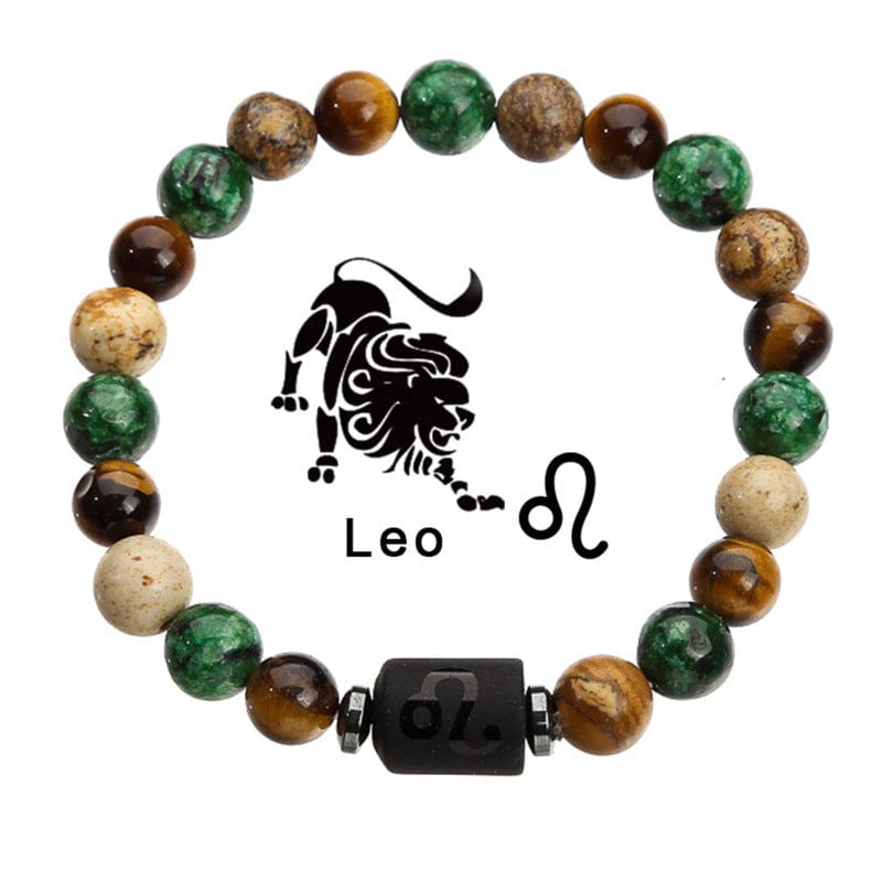 Twelve Zodiac Tiger Eye Beads Bracelet - GalaxGrace Bestgift
