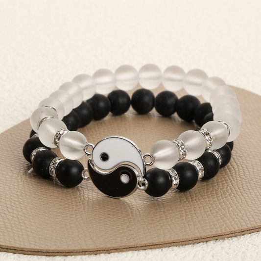 Volcanic Stone White Pine Couple Bracelets - GalaxGrace Bestgift