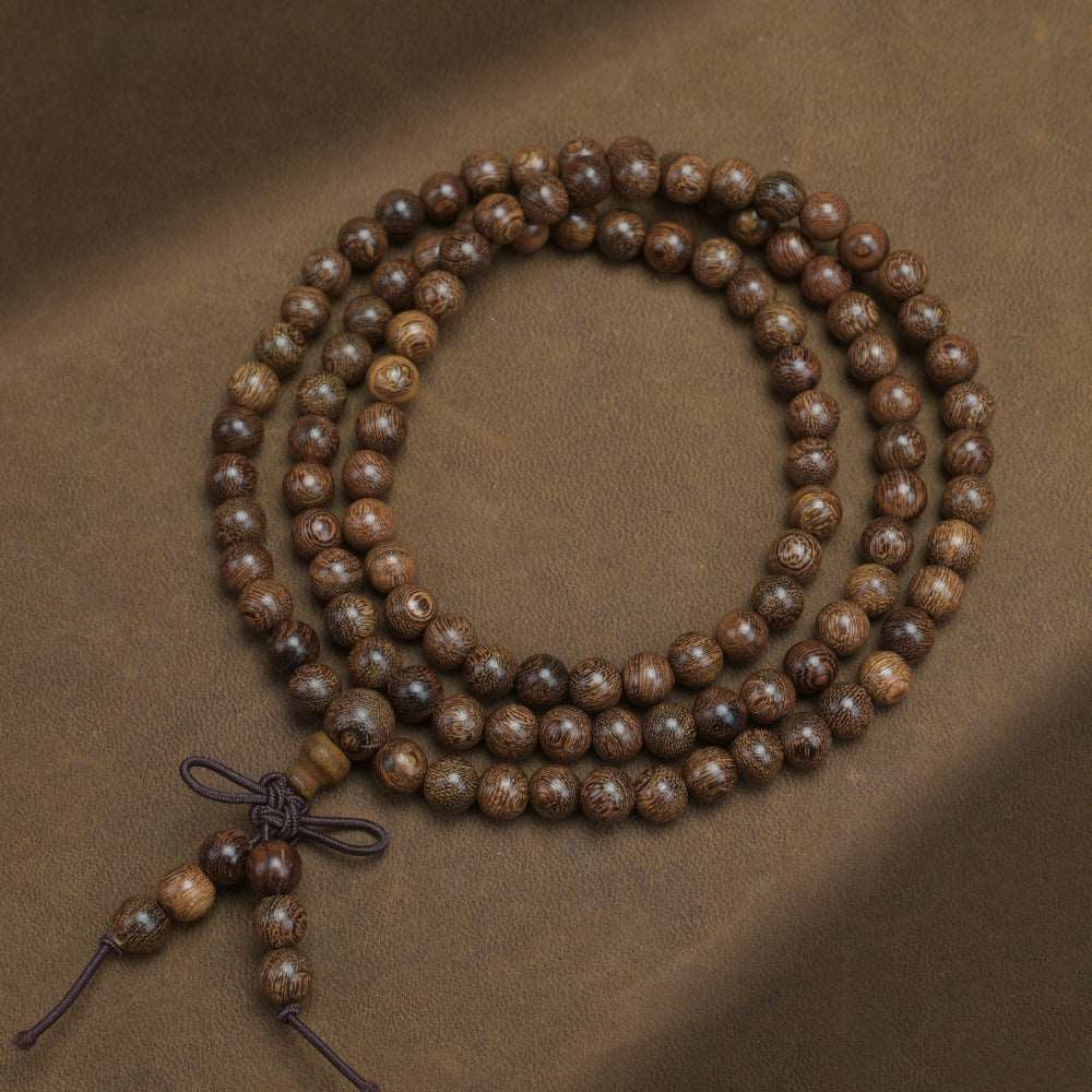 Golden Sandalwood 108 Buddha Beads Bracelet - GalaxGrace Bestgift