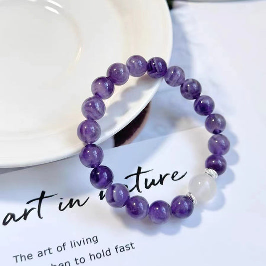 Natural Amethyst Moonstone Bracelet - GalaxGrace Bestgift