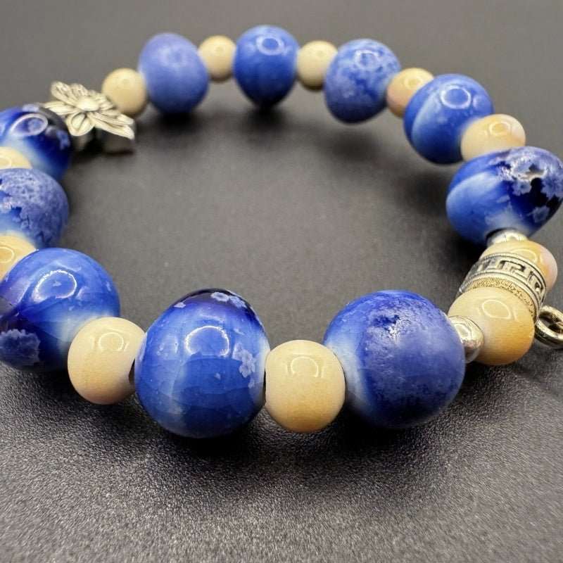 GalaxGrace Chinese Kiln - changed Autumn Farewell Porcelain Bracelet Bestgift