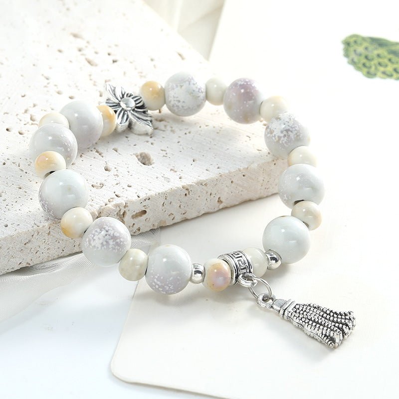 GalaxGrace Chinese Kiln - changed Autumn Farewell Porcelain Bracelet Bestgift