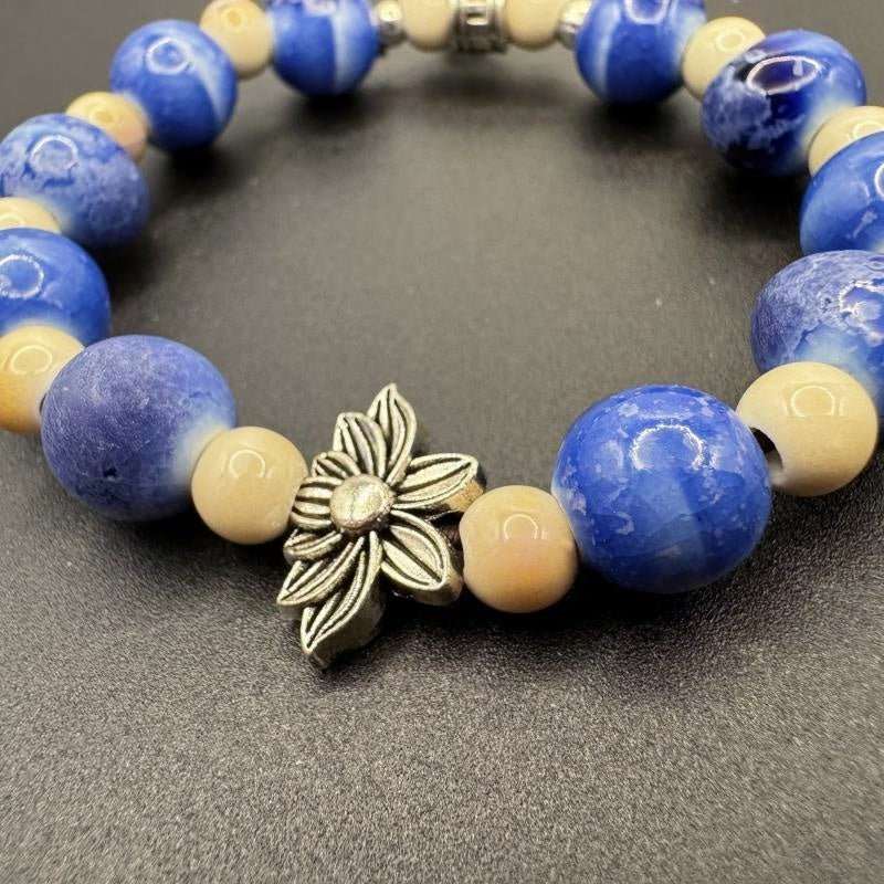 GalaxGrace Chinese Kiln - changed Autumn Farewell Porcelain Bracelet Bestgift